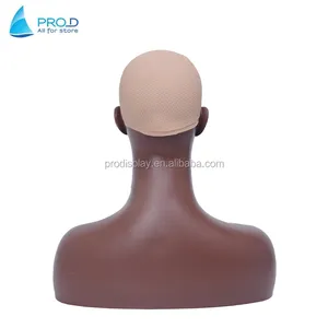 Africano americano cabelo humano manequim cabeça formação mannequin cabeça cor exagerada maquiagem série modelo de cabeça