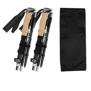 Bastones de Trekking de Aleación de Aluminio Paria, Telescópicos de 3 Secciones, Ajustables de 5 Articulaciones, con Bloqueo Ext, Mango Recto Ultraligero - Product Image 1