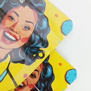 Bolsa con cierre personalizada impresa para almacenamiento de alimentos, bolsas de mylar con caja de exhibición, a prueba de olores, con acabado brillante láser, bolsa de embalaje. - Product Image 5