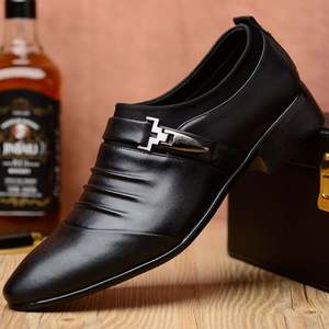 Zapatos Casuales Nuevos para Hombre, Estilo Formal de Negocios, de Cuero, Cómodos y Transpirables, con Suela Suave, de Cuero Brillante, Estilo Británico, con Punta - Product Image 2