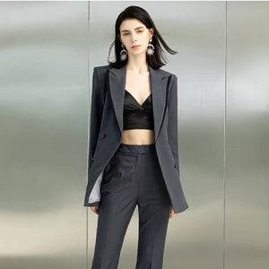 Abito classico professionale da <span class=keywords><strong>donna</strong></span> grigio secco semplice moda avanzata estate traspirante - Product Image 5