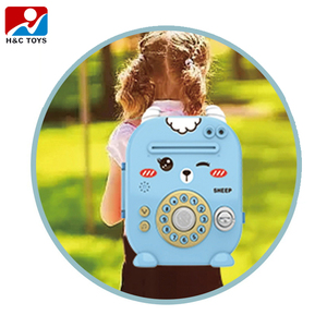 Dessin animé Animal Mini <span class=keywords><strong>empreinte</strong></span> digitale déverrouiller économiser tirelire pour enfants jouet sac à dos avec tirelire - Product Image 3