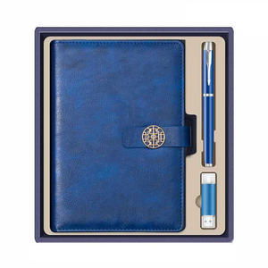Benutzer definiertes Logo Business Promotion Geschenkset-Büromaterial Enthält USB-Laufwerk Leder Notebook A5 Journal Abschluss Vatertag - Product Image 1