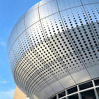 Panneau mural en aluminium perforé, système de pare-pluie ventilé, économie d'énergie, bâtiment moderne, écologique, durable