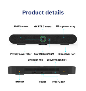 Barre vidéo 4K IA avec <span class=keywords><strong>zoom</strong></span> optique 3x, 6 micros intégrés, 4 micros sans fil et cache de confidentialité automatique pour les salles moyennes à grandes - Product Image 6