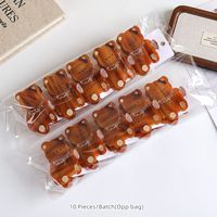 MUJU D403 8cm Pinces à cheveux pour femmes, motifs animaux mignons (ours, chien), en PVC et acétate texturé, avec logo personnalisé, carte code-barres, pour la vente au détail et usage quotidien
