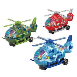 Flugzeugs pielzeug für Kinder Bump and Go Action Kleinkinds pielzeug flugzeug mit LED-Blinklichtern und Sounds Batterie betriebenes Hubschraubers pielzeug