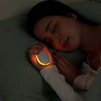 Haut-parleur à bruit blanc avec fonction d'enregistrement et minuteur, veilleuse ambrée chaude pour la relaxation et l'aide au sommeil des bébés