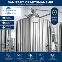 Cuve de Fermentation Conique en Acier Inoxydable Tonsen 6000L avec Enveloppe Chauffante, Fermenteur Refroidissant 60HL Unitank pour Brasserie Commerciale