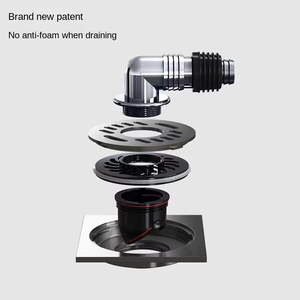 Nixi Double Usage Anti Odeur Anti Insecte Anti Débordement Drain De Sol En Laiton pour Machine À Laver Grand Déplacement Salle De Bains Hôtel - Product Image 2