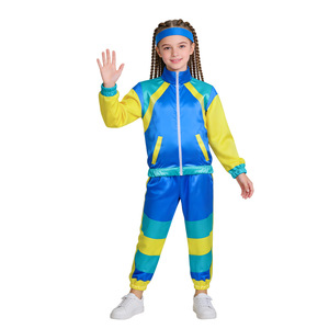 Costume de scène rétro Mango Kids Disco bleu et jaune pour cosplay - Product Image 1