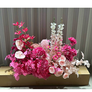 ดอกบ๊วยสามเหลี่ยมเทียมดอกไม้พลาสติกเสมือนจริงสำหรับตกแต่งงานแต่งงานและวันแม่ - Product Image 4