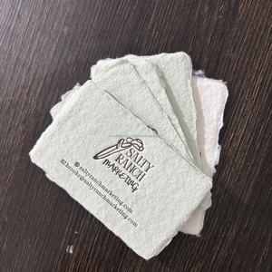 Elegantes Tarjetas de Invitación de Boda de Papel de Algodón Hechas a Mano, Etiquetas de Nombre de Invitados Personalizadas con Borlas y Mariposas - Product Image 2