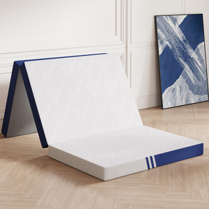 TriFolding RV Car Bed Mattress 4 pulgadas plegable de bambú de alta densidad de espuma viscoelástica colchón <span class=keywords><strong>Topper</strong></span> cubierta para viajes de Camping - Product Image 1