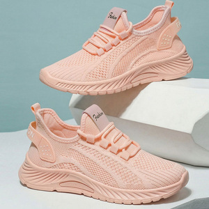 Chaussures tendance 2026 pour femmes grandes tailles, baskets respirantes en maille tissée, polyvalentes pour la course en extérieur et les loisirs - Product Image 2