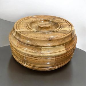 Boîte à chapati en bois la plus vendue, compatible micro-ondes et lave-vaisselle, écologique, pour le rangement et la présentation en cuisine, idéale pour la maison - Product Image 2