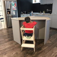 Bois bébé enfant en bas âge escabeau pour enfant étapes de la tour d'apprentissage tour de cuisine pour enfants tabouret pliant en bois tour d'apprentissage