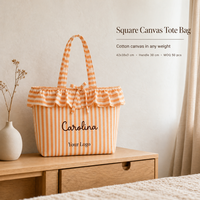 Tas Tote Kanvas Katun Oranye Sedang dengan Logo Custom, Resleting, dan Pegangan Panjang untuk Hadiah, Gym, Pabrik OEM