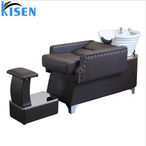 Kisen best-seller Mobilier de salon Lit avec <span class=keywords><strong>shampoing</strong></span> automatisé Chaise de lavage avec thérapie de la tête et chaise de technicien - Product Image 4