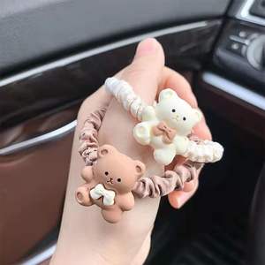 FanYue Cute Bow Bear Scrunchie INS <span class=keywords><strong>Moda</strong></span> Invierno Coletas <span class=keywords><strong>Scrunchies</strong></span> Diademas elásticas <span class=keywords><strong>2022</strong></span> - Product Image 2