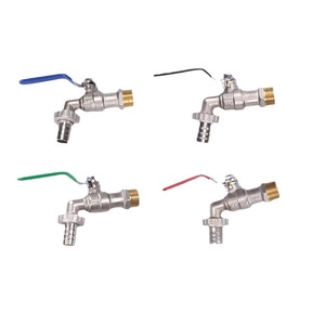 Robinet de jardin en laiton, robinet extérieur avec connecteur G1/2" entrée, G3/4" sortie, robinet à bille extérieur résistant au gel -10 - Product Image 1