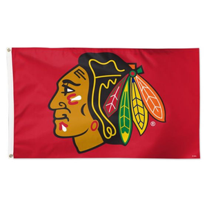 High Quality NHL <b>Flag</b> Custom Printed 3x5ft 100% Polyester Double Sided Chicago Blackhawks <b>Flag</b> - Product Image 2