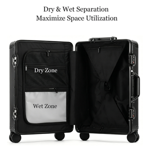 <span class=keywords><strong>Valise</strong></span> en alliage d'aluminium durable avec serrure TSA, <span class=keywords><strong>valise</strong></span> rigide imperméable pour les voyages d'affaires en avion - Product Image 5