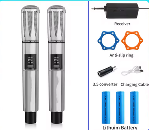 2024 el Mejor Micrófono de rendimiento de escenario de transmisión inalámbrica de mano dinámico de Metal plateado One Drag Two Cancelación de ruido <span class=keywords><strong>PG58</strong></span> - Product Image 3