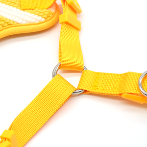 Harnais pour chien en maille douce de couleur unie, double couche, avec fonction réfléchissante, disponible en XS et XL, fabriqué en polyester et cuir - Product Image 3