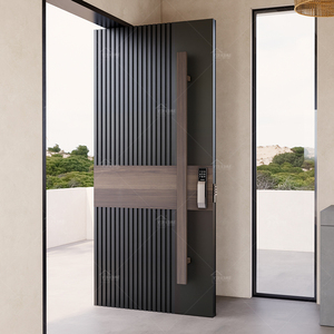 Puertas de seguridad europeas de alto estándar para casa puertas exteriores <span class=keywords><strong>blindadas</strong></span> para casas porte blinde Maison puerta delantera negra - Product Image 1