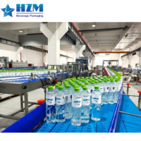 Machines de remplissage d'eau automatiques 6000 BPH pour usine de boissons, en acier inoxydable 304, contrôle PLC, ligne d'embouteillage 3-en-1