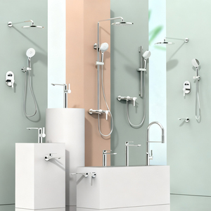 Set di fascia alta in ottone rubinetto da bagno moderno commerciale miscelatore rubinetti vasca da bagno sistema <span class=keywords><strong>doccia</strong></span> termostatico <span class=keywords><strong>doccia</strong></span> per Hotel Villa - Product Image 1