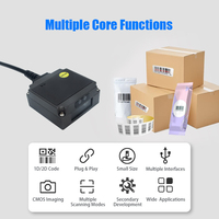 Module de scanner de codes-barres USB intelligent pour bureau, le plus petit, 1D/2D, lecteur de codes QR PDF417, conception fixe, en stock