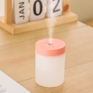 Portable 200ML USB Mini Air Humidifier with LED Lamp Essential <b>Oil</b> <b>Diffuser</b> and Humidistat for Home Bedroom Car Office Use - Product Image 5