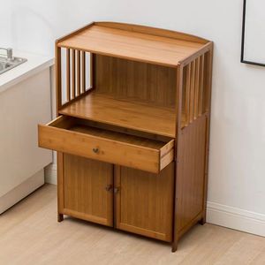 Bicheng Bamboo Kitchen <b>Sideboard</b> 100cm High With Doors And Drawer Multi Functional <b>Storage</b> Cabinet For Kitchen Countertop Use - Product Image 2