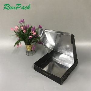 Cajas de cartón con logotipo personalizado, papel de aluminio impreso corrugado, aislante térmico, para <span class=keywords><strong>pizza</strong></span>, venta al por mayor - Product Image 4