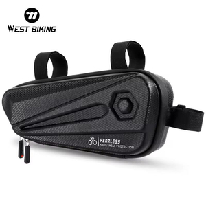 WEST BIKING Nouveau design Sacoche de cadre de vélo rigide pour téléphone, étanche, pour VTT et vélo de route, sacoche triangulaire - Product Image 1