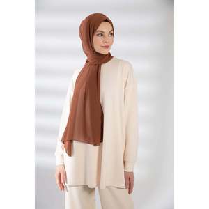 <b>Chiffon</b> Shawl Hazelnut Women Breathable Middle East <b>Scarf</b> Lightweight Fashion Accessory - Product Image 1
