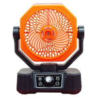 Ventilateur de camping extérieur portable personnalisé DC 3.7V Type-C Chargeur Lumière d'urgence Ventilateur de table de pulvérisation en plastique transfrontalier Batterie