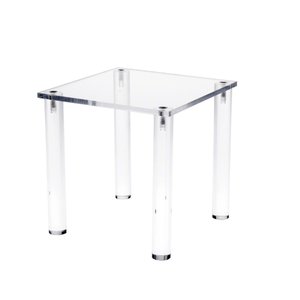 Yageli vendita calda personalizzata chiaro acrilico controsoffitto quadrato 4 gambe Display alzate <span class=keywords><strong>per</strong></span> cibo Dessert tavolo Display - Product Image 4