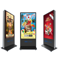Kiosco LCD con Pantalla de 55 Pulgadas 4K, Doble Cara, IP65, Impresión de Logotipo, Bloqueo con Contraseña, Señalización Digital WiFi para Aeropuertos, Ascensores y Educación