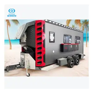 Ucuz fiyat açık ağır kamp römorkları kamp römorku offroad karavan 4x4 güneş çekme karavan satılık