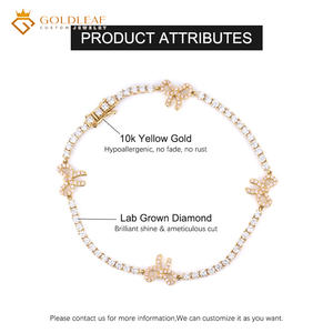 Joyería Personalizada Goldleaf con Certificado IGI, Brazalete de Plata Chapada en Oro con Diamante Cultivado en Laboratorio de 2.18ct, Clásico para Bodas, Fiestas y Uso Diario - Product Image 5