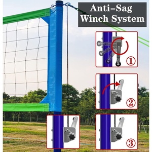 <span class=keywords><strong>Filet</strong></span> d'entraînement de <span class=keywords><strong>volley</strong></span>-ball réglable de 32 * 8 pieds, 3 hauteurs et montage facile, adapté à la compétition, multi-sports, utilisation en intérieur et en extérieur - Product Image 4