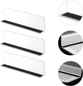 Divisores de plástico magnéticos de PVC transparente al por mayor, divisor de estante en forma de L acrílico magnético para tiendas minoristas de supermercado - Product Image 3