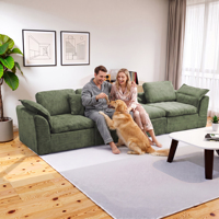 Canapé modulaire en forme de nuage de 97 pouces avec ottoman mobile, 4 places, assise profonde, en forme de L, pour salon, chambre, appartement