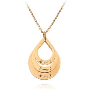 Collana personalizzata in acciaio inossidabile di natale bohémien Unfade impermeabile <span class=keywords><strong>per</strong></span> gioielli in bianco catena nome personalizzato data <span class=keywords><strong>per</strong></span> gli amici - Product Image 5