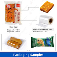 Machine à emballer automatique horizontale pour oreiller Sachet sac Madeleine Cake Bagel Mini White Bread Feeding Machine Line
