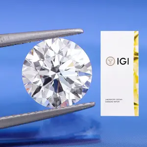 Diamante solto de corte brilhante redondo cultivado em laboratório 3.00ct, alternativa ética e sustentável aos diamantes naturais a um preço barato