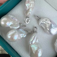 Collar con Colgante de Plata de Ley S925 con Perla Barroca de Agua Dulce en Forma de Cola de Pescado, Estilo Sailor Moon, Elegante y de Alto Brillo